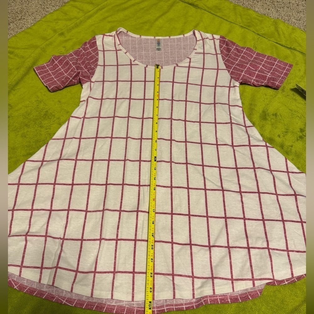 Women’s LuLaRoe Perfect Faded Red and Cream Design Size XXS NWT - Picture 5 of 7